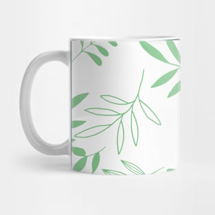 Green leaves pattern Mug